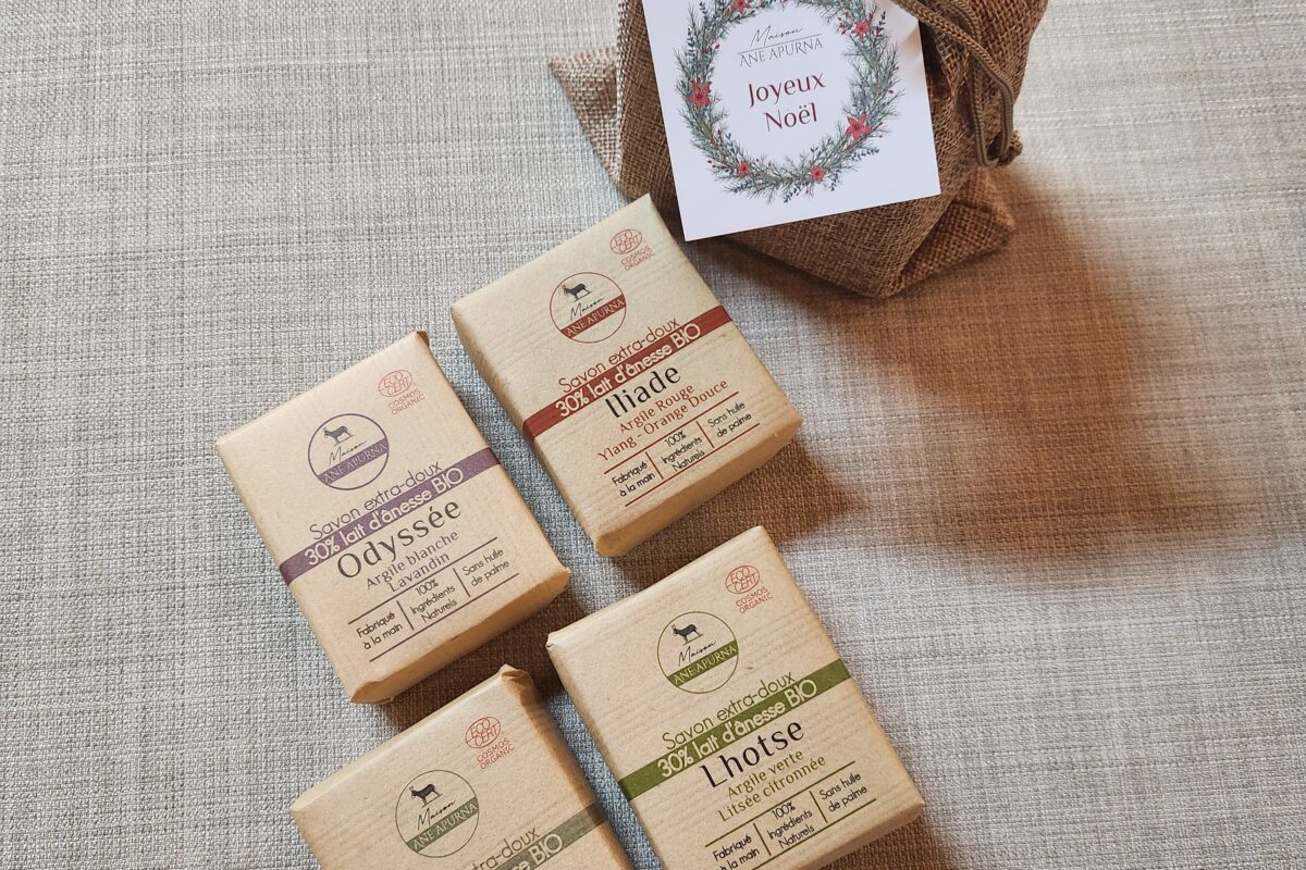 Idées de Cadeaux de Noël - Savons au lait d'ânesse